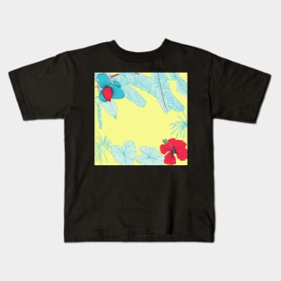 Seamless tropical pattern with banana palms Kids T-Shirt